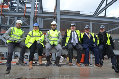 Bus station steel structure signed as part of time capsule celebration