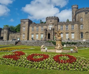 Cyfarthfa Castle with 200 flowers