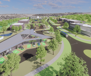 An artist's impression of the Goat Mill Road employment site (Credit - WSP)