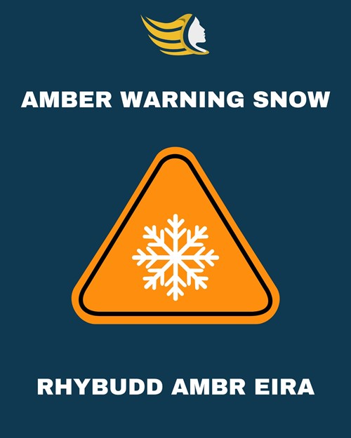 AMBER Warning Snow BILINGUAL