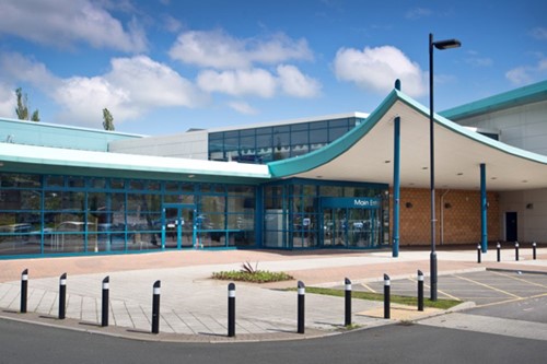 Exterior view of Merthyr Tydfil Leisure Centre