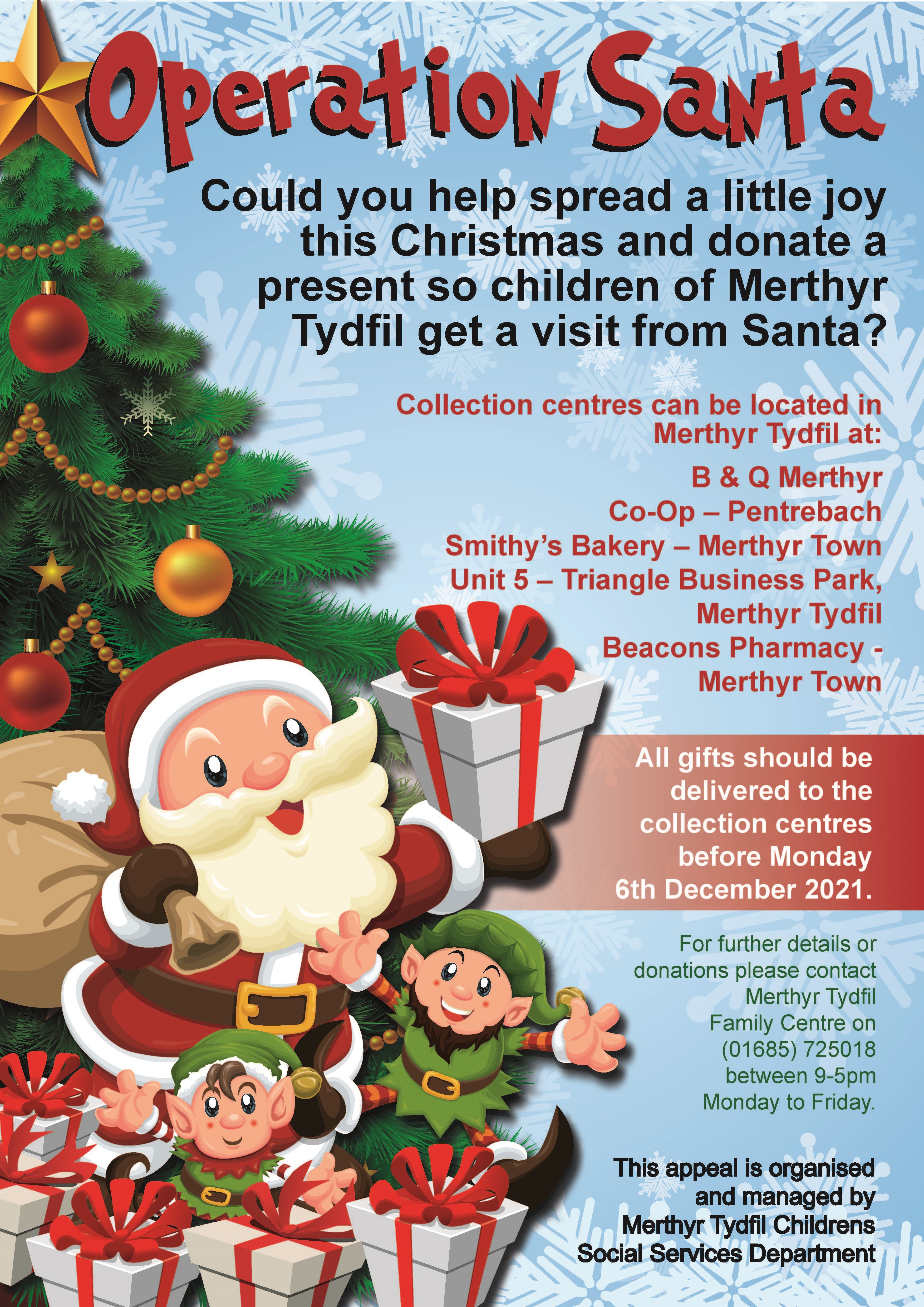 Operation Santa 2021 image help donate this Christmas