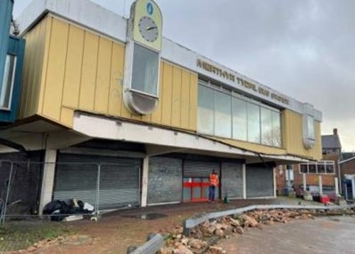 Old bus station demolition