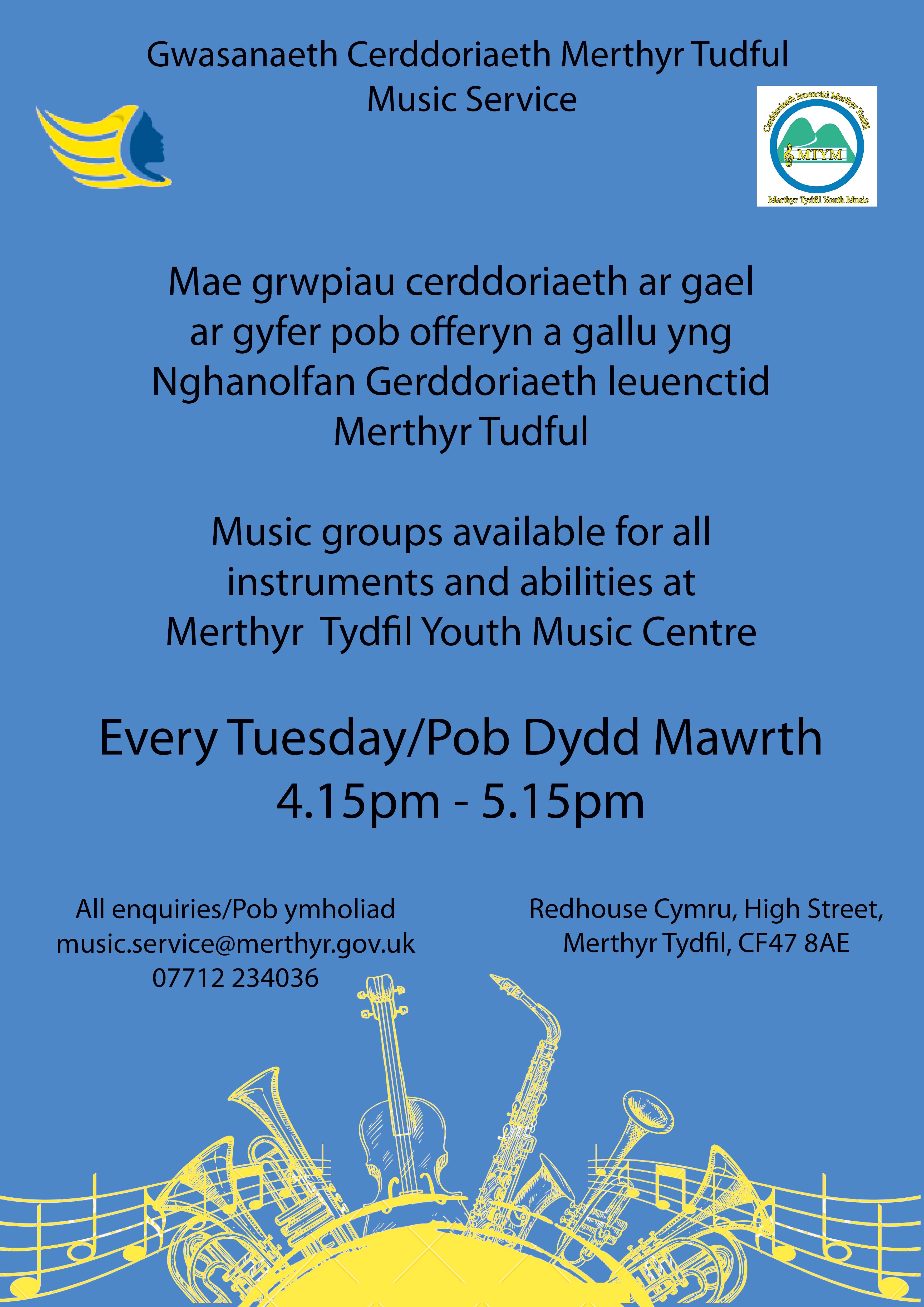 Merthyr Tydfil Music Service Poster
