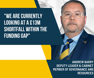 Andrew Barry £13M Funding Gap Graphic English