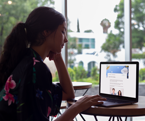 Woman using SilverCloud Space from Anxiety programme
